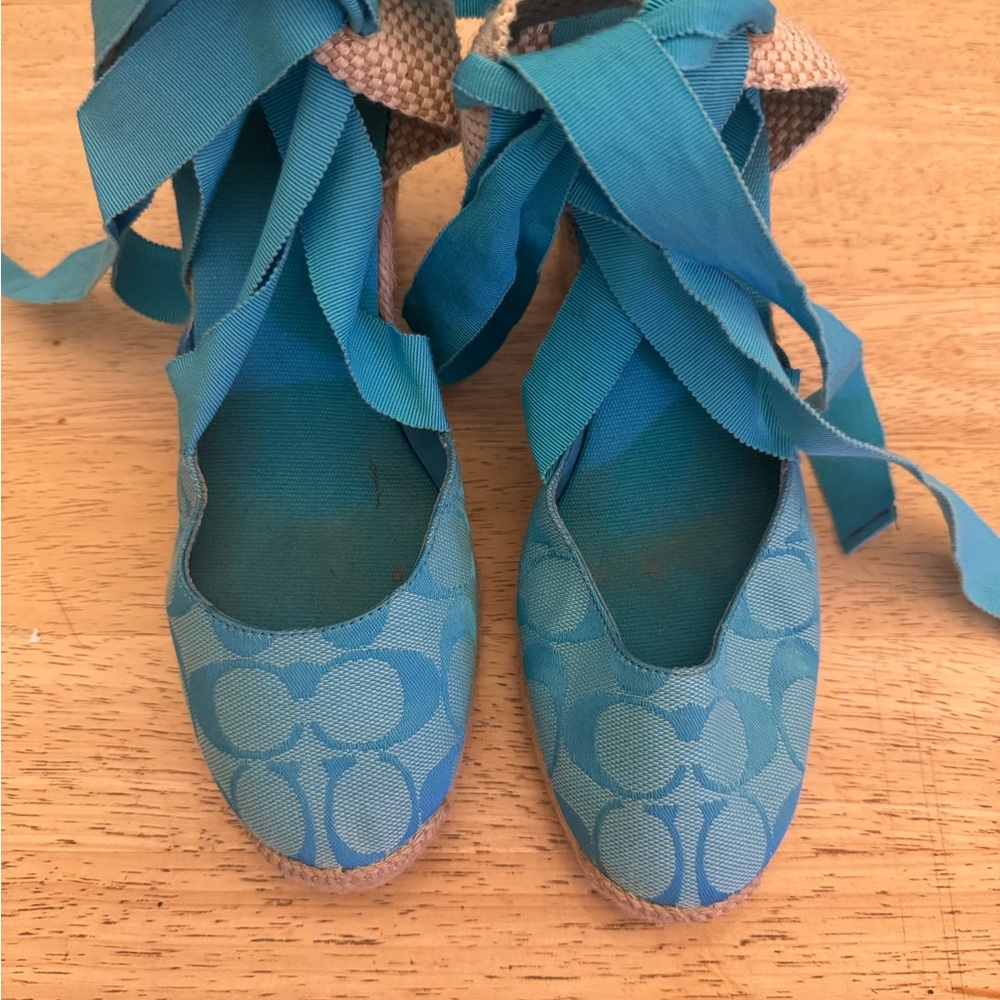 Coach Blue Espadrille Shoes